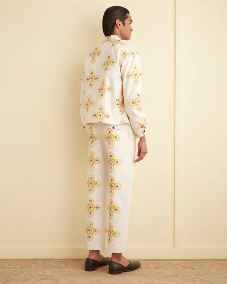 Outerwear<BODE Embroidered Buttercup Jacket Ecru