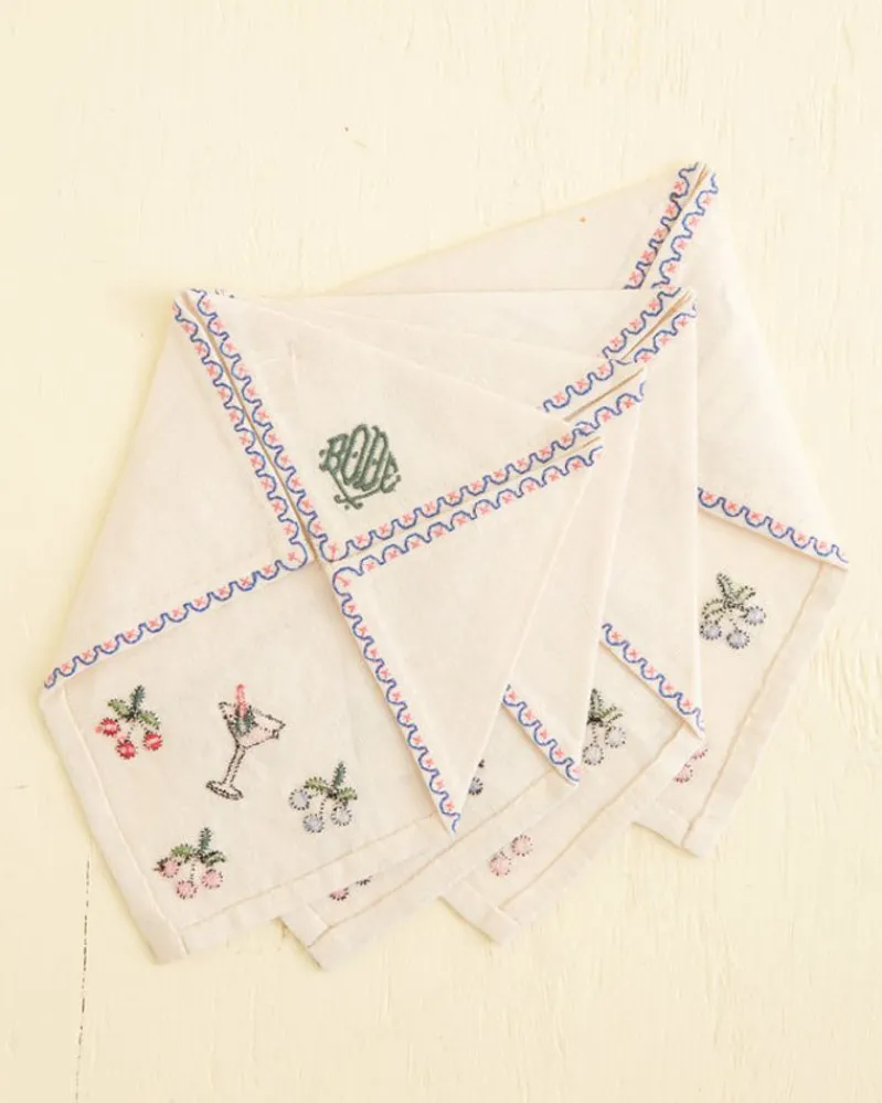Accessories<BODE Embroidered Cocktail Napkins