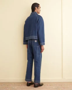 Outerwear<BODE Embroidered Denim Jacket Indigo