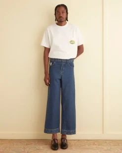 Trousers & Pants<BODE Embroidered Denim Knolly Brook Trousers Indigo