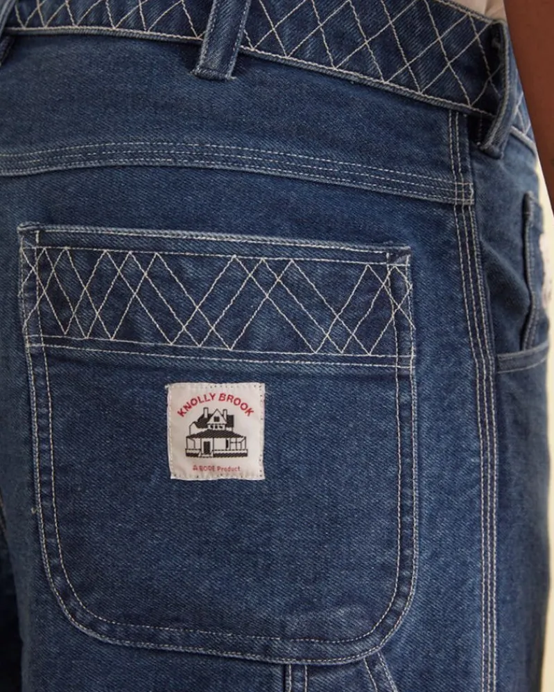 Trousers & Pants<BODE Embroidered Denim Knolly Brook Trousers Indigo