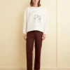 Cut & Sew<BODE Embroidered Pony Crewneck Cream