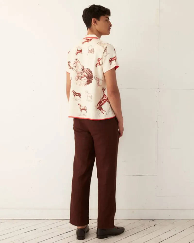 Shirts<BODE Equine Short Sleeve Shirt Cream