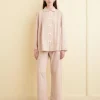 Trousers & Pants<BODE Flannel Ticking Pajama Pants Pink