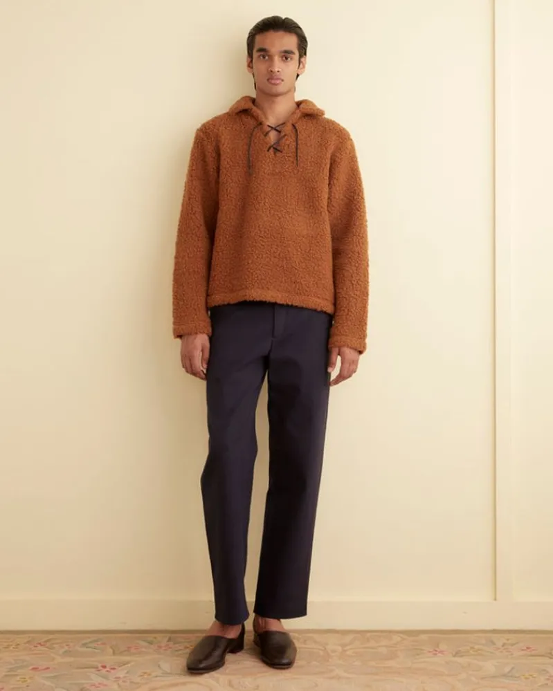 Outerwear<BODE Fleece Tie-Up Pullover Caramel