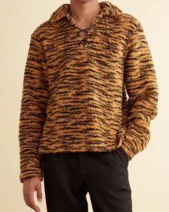 Knitwear<BODE Fleece Tie-Up Pullover Orange