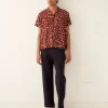 Shirts<BODE Fleur D'Air Short Sleeve Shirt Brown