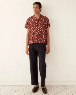 Shirts<BODE Fleur D'Air Short Sleeve Shirt Brown