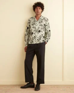 Shirts<BODE Flocked Sweetunia Long Sleeve Shirt Mint