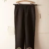 Trousers & Pants<BODE Floral Cording Trousers - Black And Cream