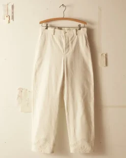 Trousers & Pants<BODE Floral Cording Trousers - White