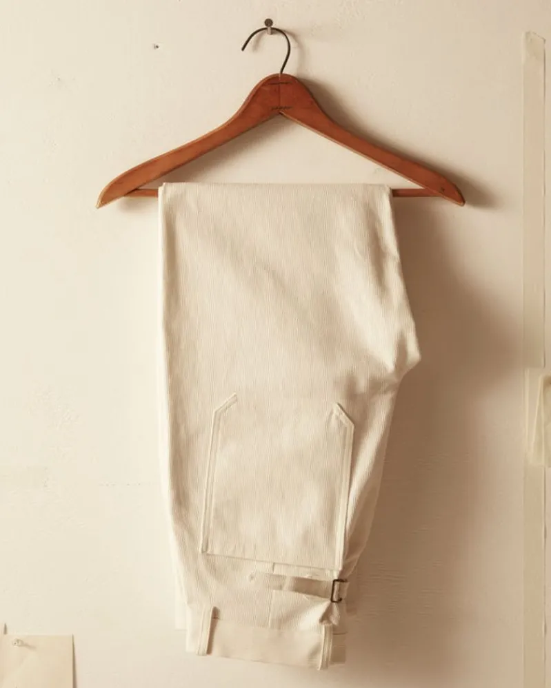 Trousers & Pants<BODE Floral Cording Trousers - White
