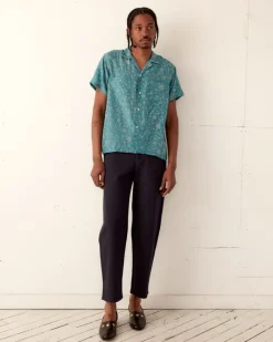 Shirts<BODE Floral Flocked Short Sleeve Shirt