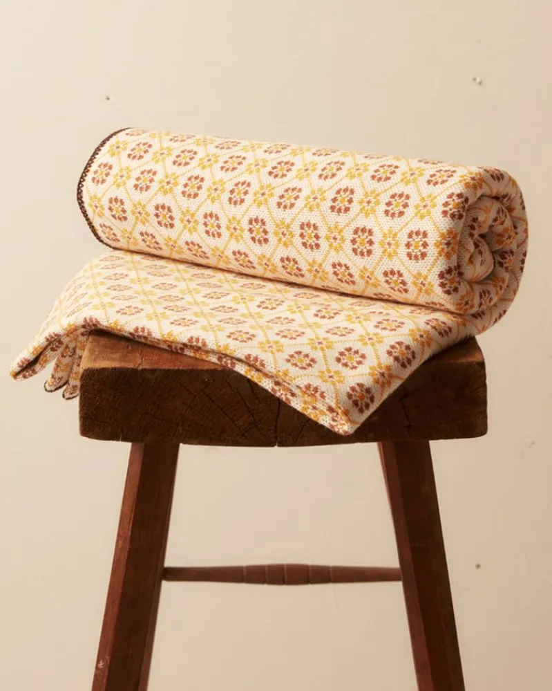 Home Goods<BODE Floral Jacquard Throw - Marigold