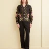 Shirts<BODE Floral Pinwheel Long Sleeve Louie Black