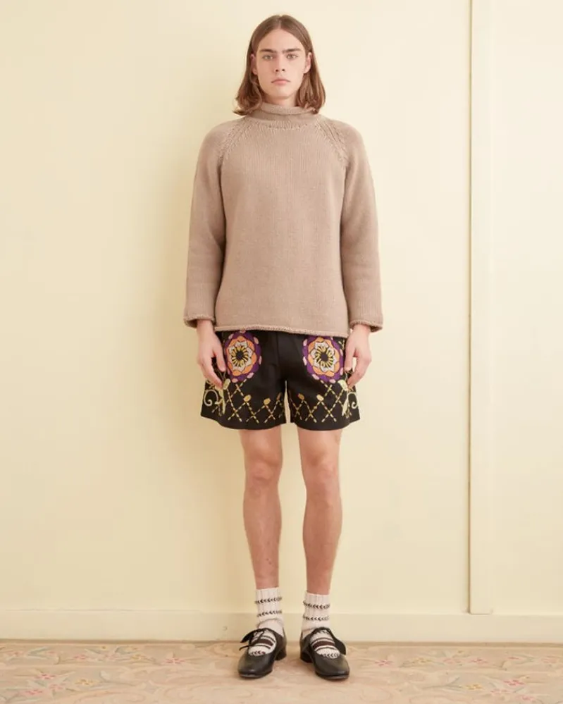 Shorts<BODE Floral Pinwheel Shorts Black