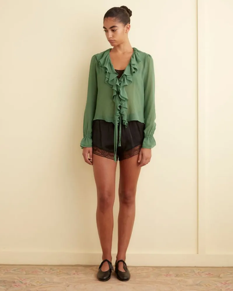 Tops<BODE Flounce Blouse Green