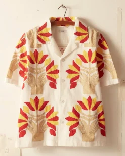 Shirts<BODE Foliage Applique Short Sleeve Shirt