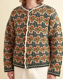 Knitwear<BODE Garden Cardigan - Green Multi