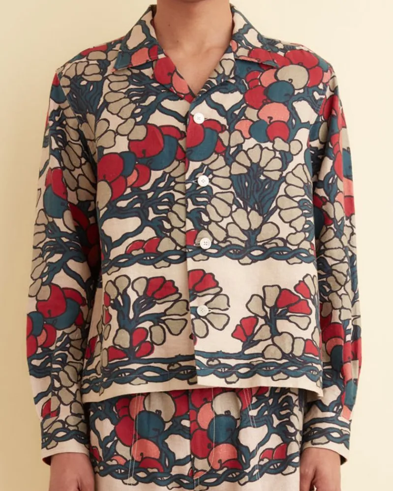 Shirts<BODE Garden Lattice Long Sleeve Shirt Ecru/Multi