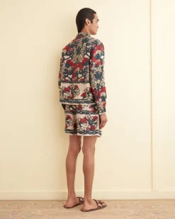 Shirts<BODE Garden Lattice Long Sleeve Shirt Ecru/Multi