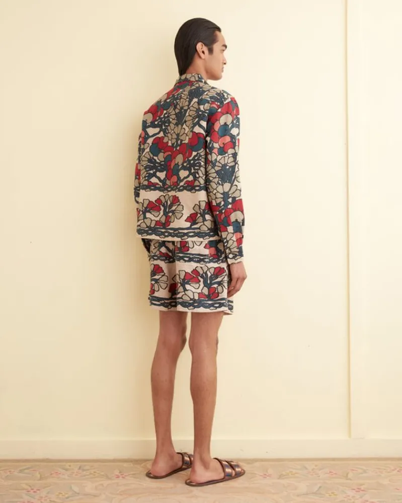 Shirts<BODE Garden Lattice Long Sleeve Shirt Ecru/Multi