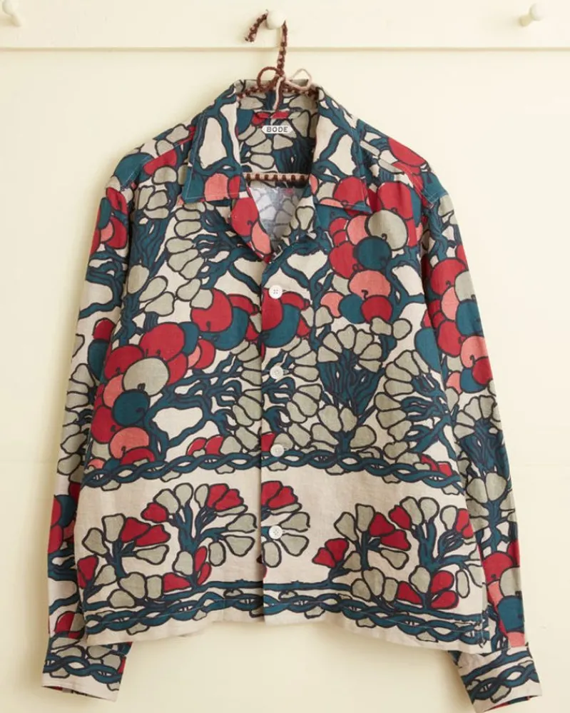Shirts<BODE Garden Lattice Long Sleeve Shirt Ecru/Multi