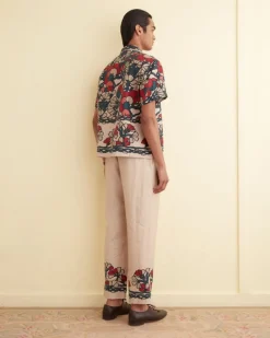 Shirts<BODE Garden Lattice Short Sleeve Shirt Ecru/Multi