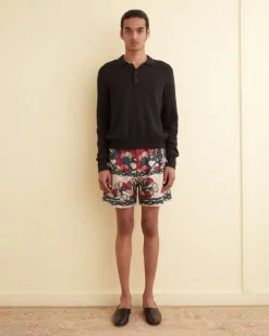Shorts<BODE Garden Lattice Shorts Ecru/Multi