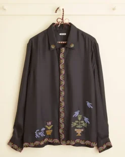 Shirts<BODE Garden Sampler Long Sleeve Shirt Black/Multi