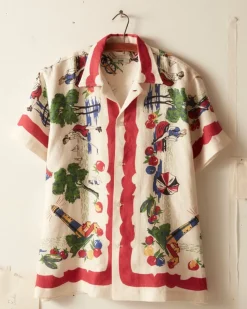Shirts<BODE Garden State Short Sleeve Shirt Red