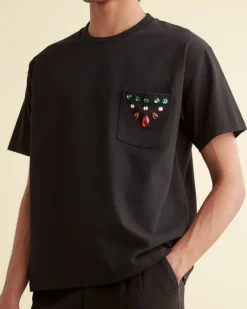 Cut & Sew<BODE Gem Pocket Tee Black