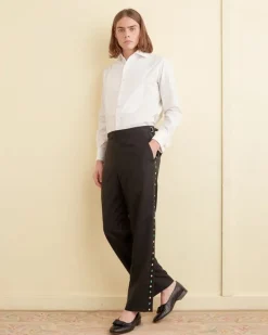 Trousers & Pants<BODE Gem Tuxedo Trousers Black