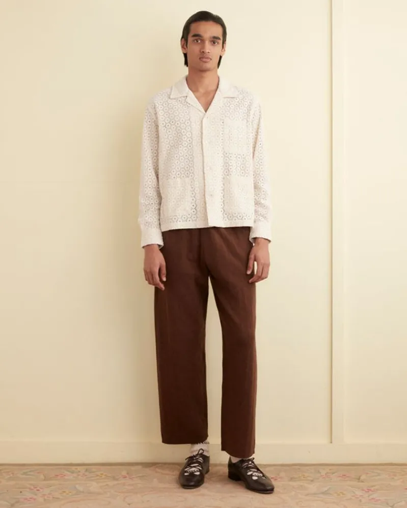 Shirts<BODE Geo Lace Overshirt - Ecru