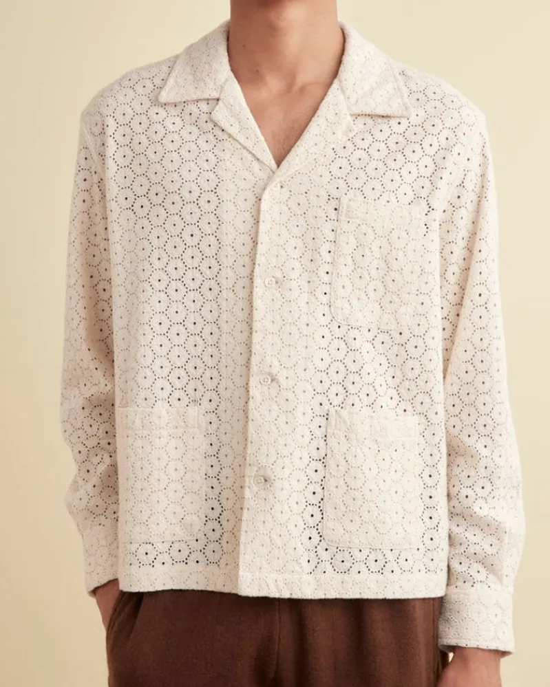 Shirts<BODE Geo Lace Overshirt - Ecru