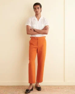 Trousers & Pants<BODE Ginger Faille Trousers Orange