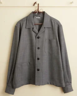 Shirts<BODE Granite Stair Long Sleeve Shirt - M Grey