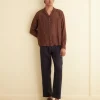 Shirts<BODE Heartwood Long Sleeve Shirt Brown