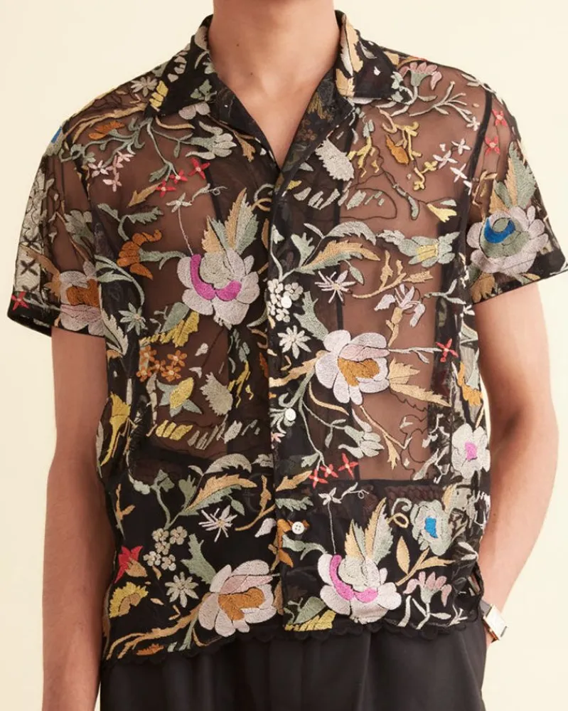 Shirts<BODE Heirloom Floral Short Sleeve Shirt Multi
