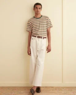 Trousers & Pants<BODE Herringbone Knolly Brook Trousers White
