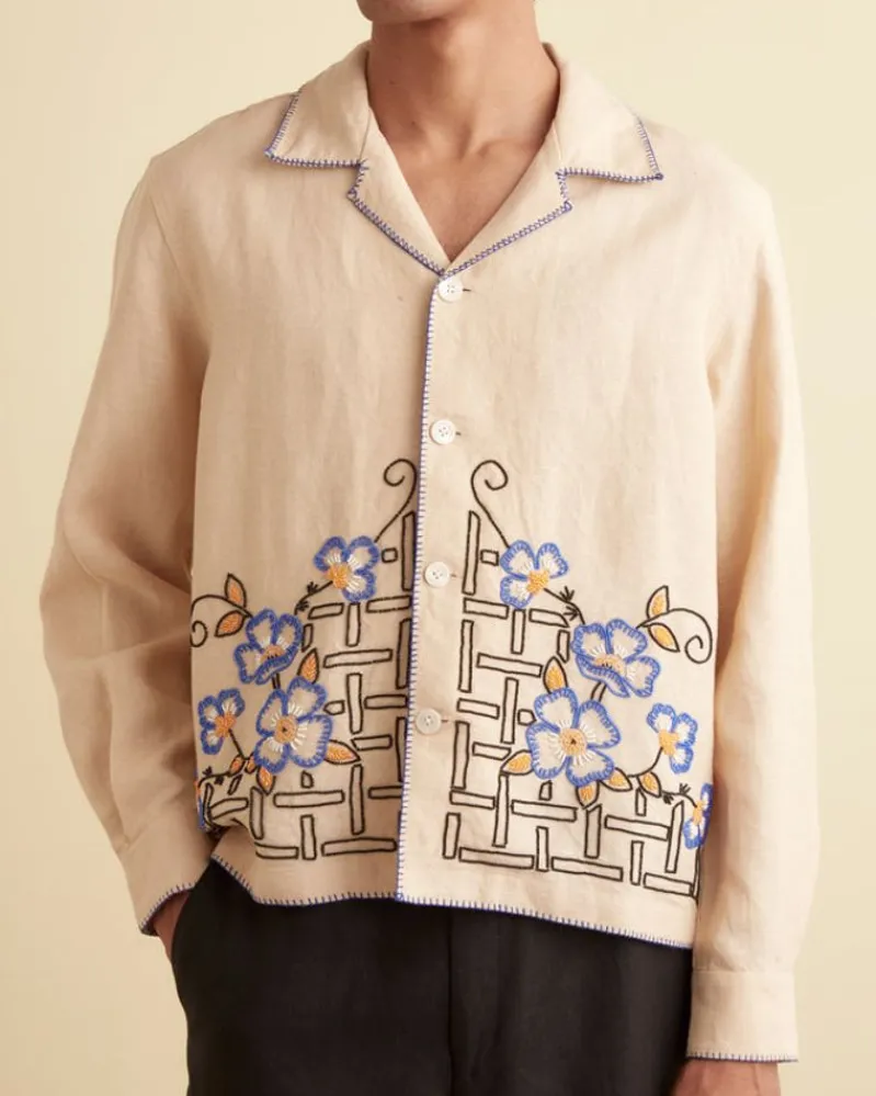 Shirts<BODE Himalayan Poppy Long Sleeve Shirt Tan