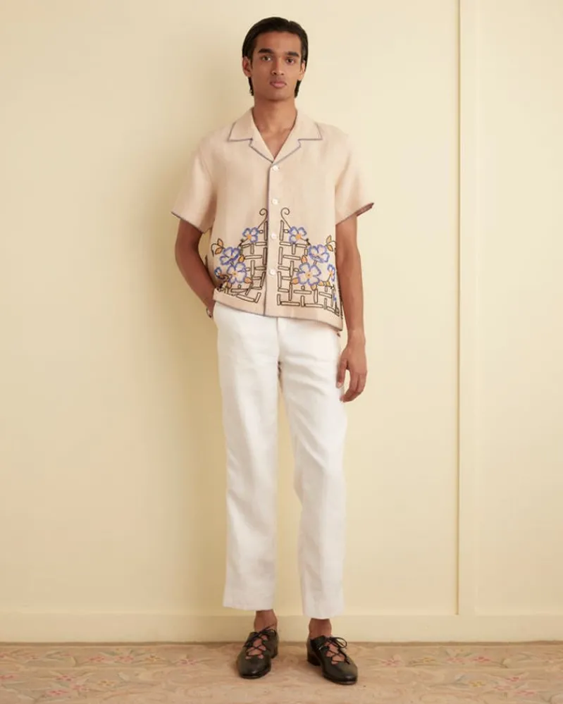 Shirts<BODE Himalayan Poppy Short Sleeve Shirt Tan