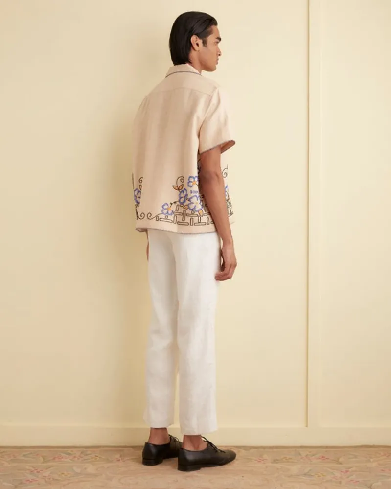 Shirts<BODE Himalayan Poppy Short Sleeve Shirt Tan