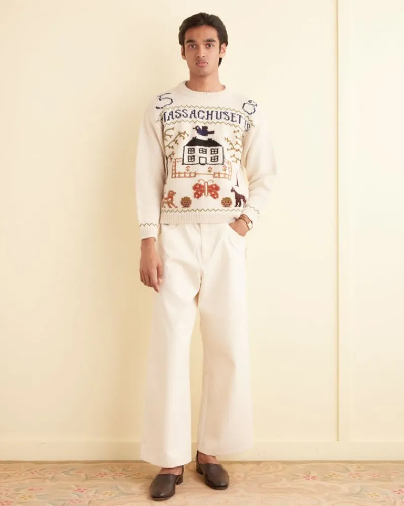 Knitwear<BODE Homestead Sampler Sweater Cream