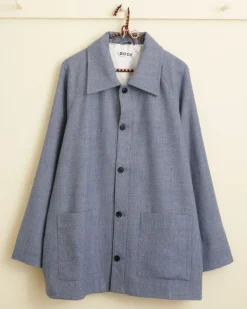 Outerwear<BODE Houndstooth Heather Jacket - M Blue