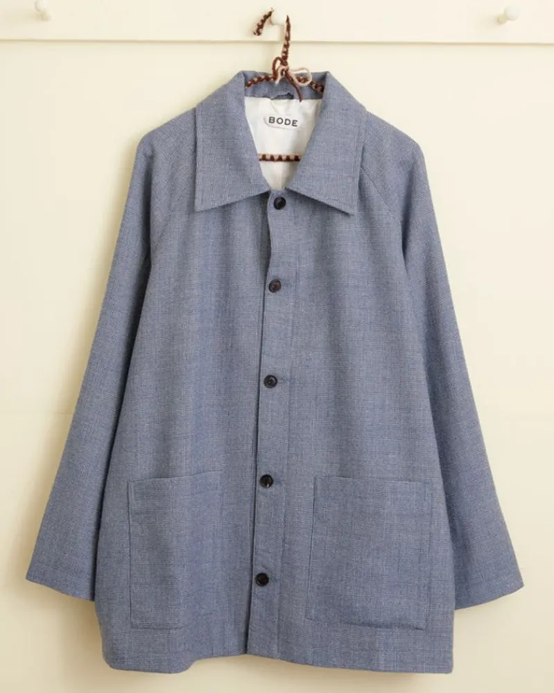 Outerwear<BODE Houndstooth Heather Jacket - M Blue