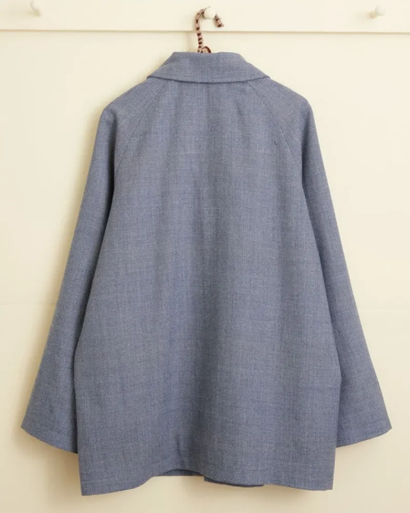 Outerwear<BODE Houndstooth Heather Jacket - M Blue