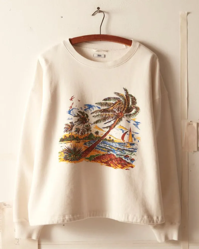 Cut & Sew<BODE Island Crewneck Cream
