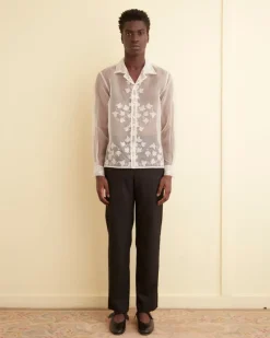 Shirts<BODE Ivy Applique Long Sleeve Shirt White