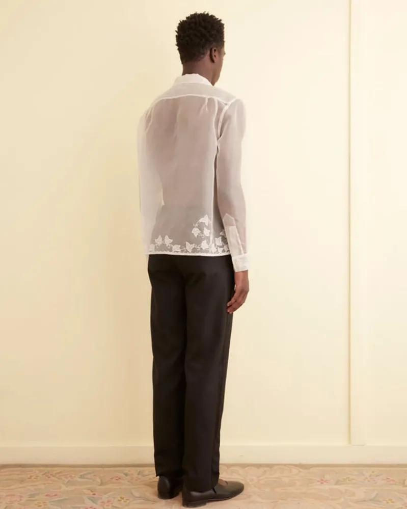 Shirts<BODE Ivy Applique Long Sleeve Shirt White